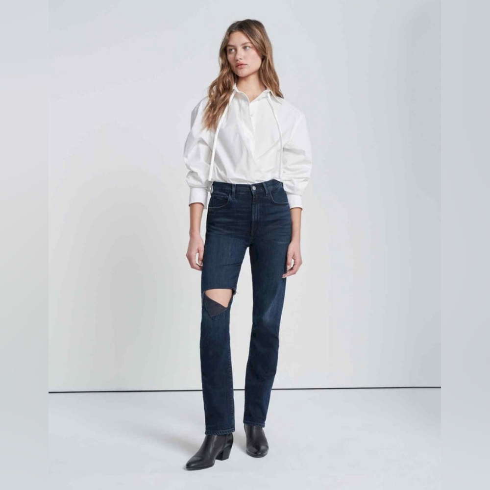 7 For All Mankind Easy Slim Dark Wash High-Waisted Women's Jeans Size 28 NWT
